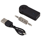 Adaptador de metal auxiliar 2 en 1 de 3,5 mm + receptor de audio inalámbrico Bluetooth 4.1 para coche con USB, receptor de audio